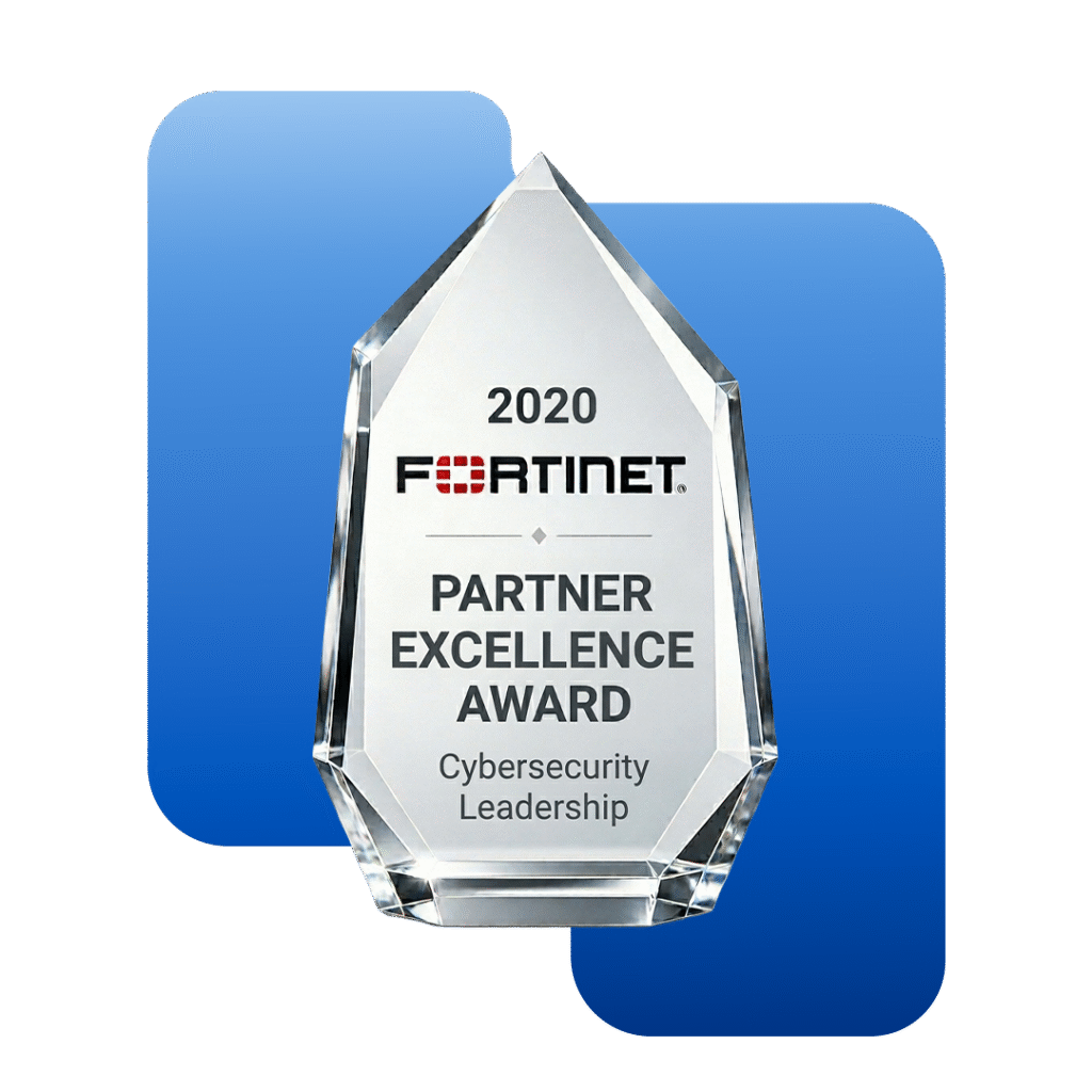 Fortinet Partner Excellence Award Cybersecurity Leadership 2020