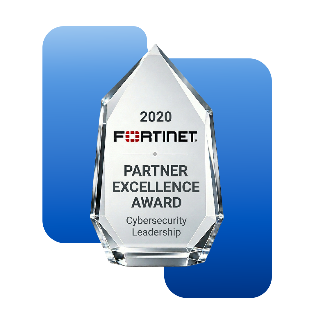 Fortinet Partner Excellence Award Cybersecurity Leadership 2020